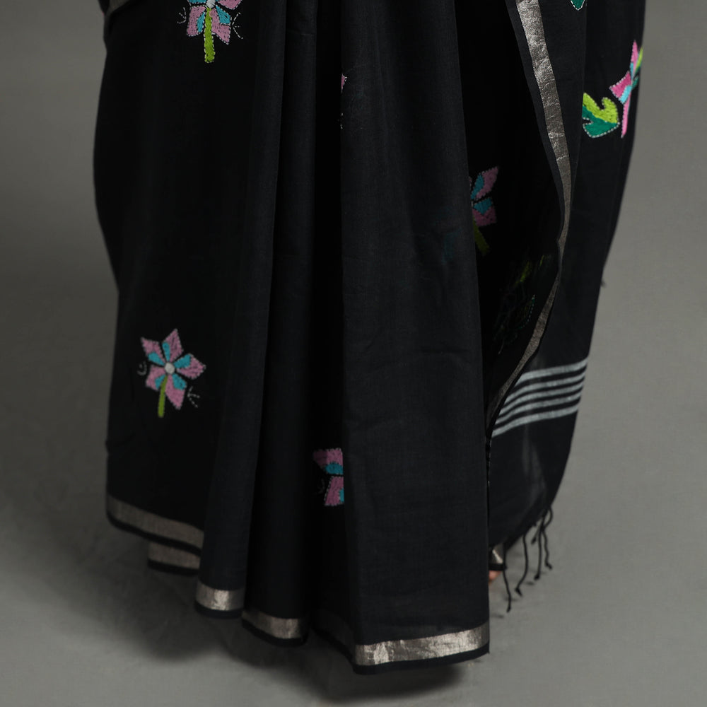 Kantha embroidery Saree