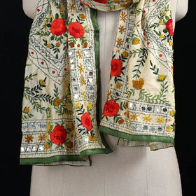 Ranihati Chanderi Silk Hand Embroidered Stole 87