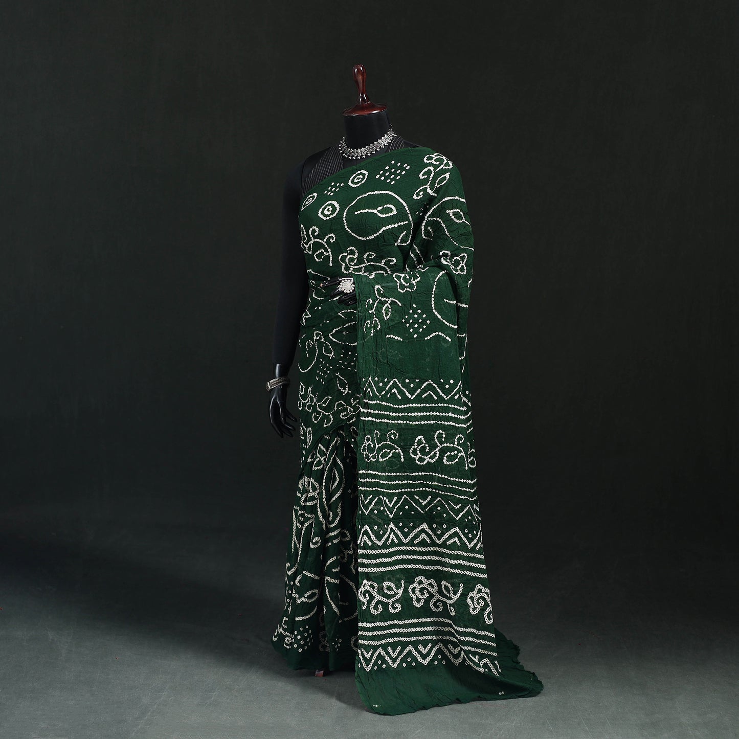 Kutch Bandhani Tie-Dye Cotton Saree 80