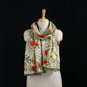 Ranihati Chanderi Silk Hand Embroidered Stole 87
