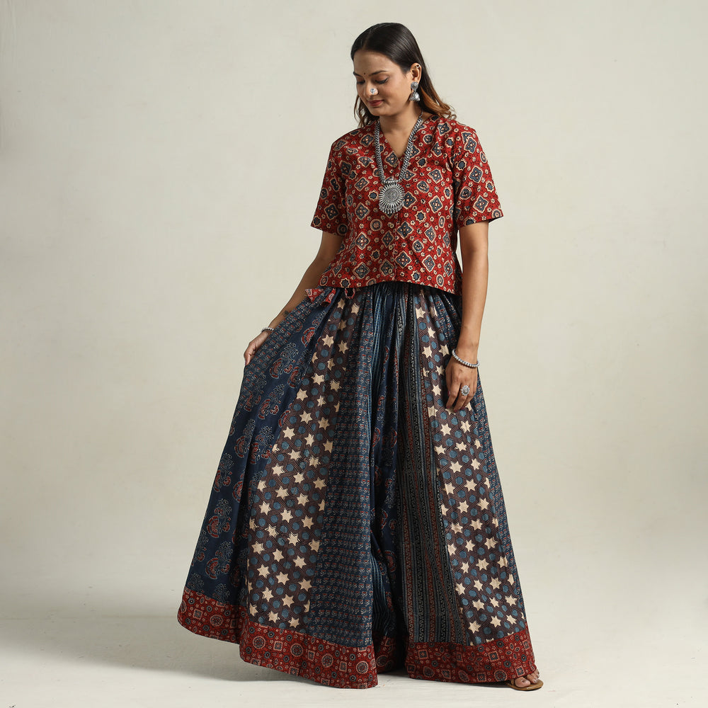 Ajrakh Patchwork Skirt 