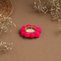 Handmade Pom Pom Tealight Candle Holder 22