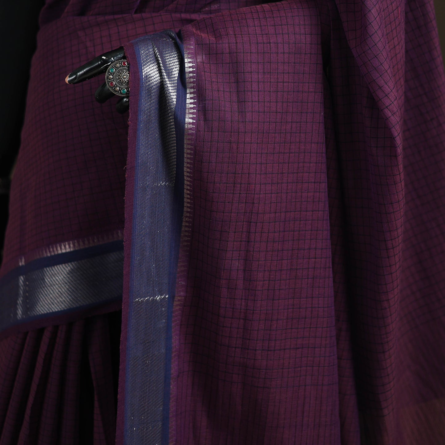 Narayanpet Checks Pure Handloom Cotton Saree 31