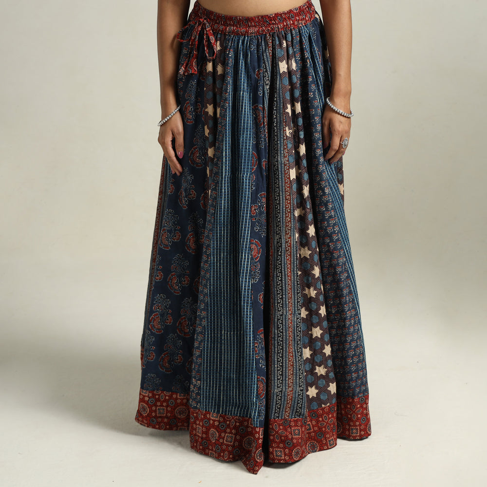 Ajrakh Patchwork Skirt 