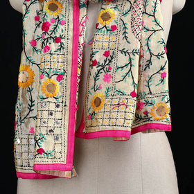Ranihati Chanderi Silk Hand Embroidered Stole 89