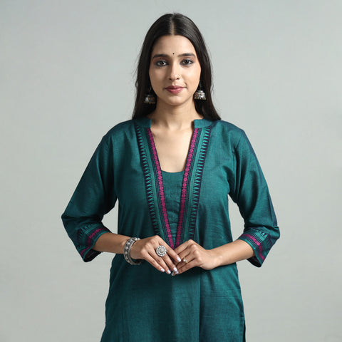Persian Green - Dharwad Cotton Straight Kurta
