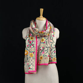 Ranihati Chanderi Silk Hand Embroidered Stole 89