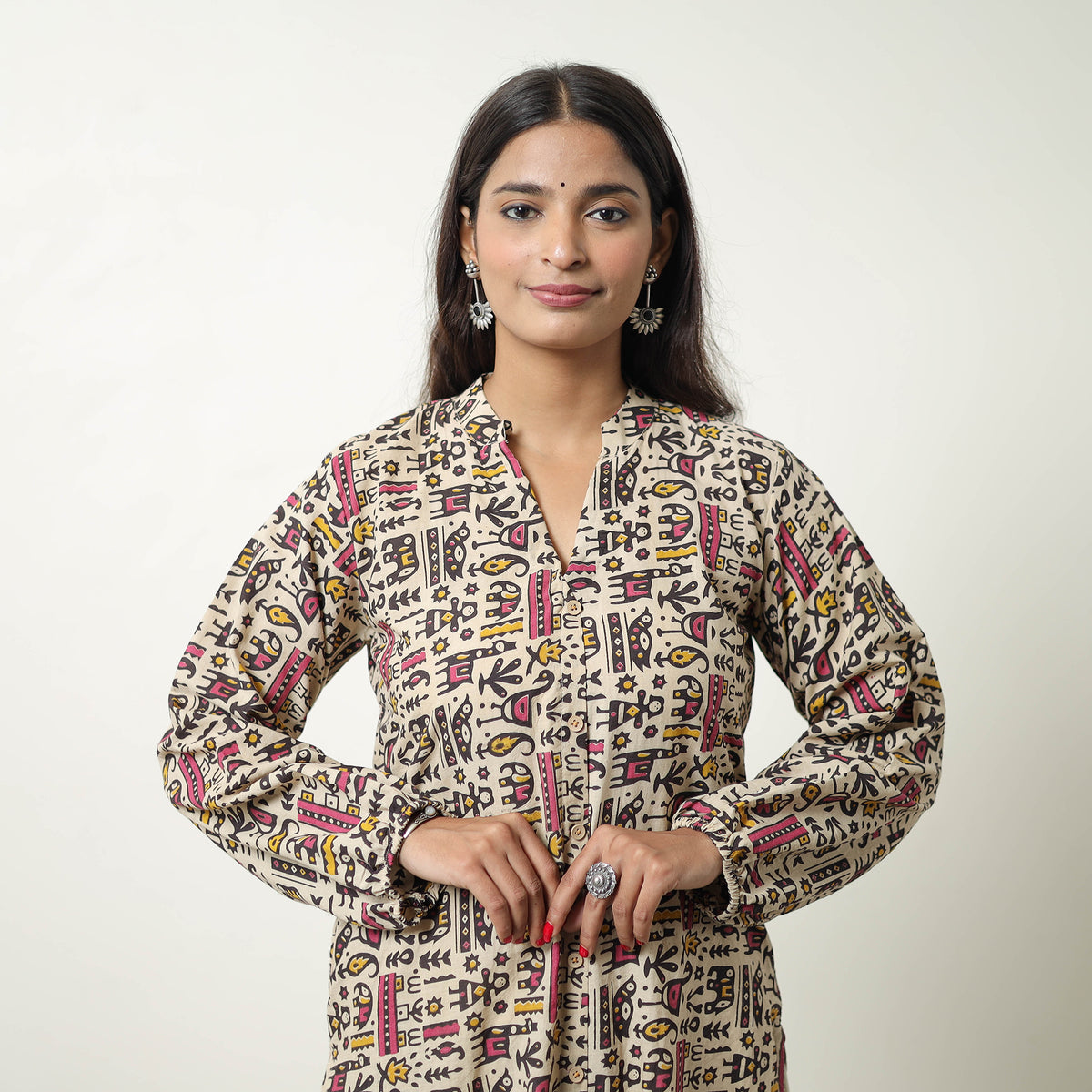 Multicolor - Straight Cotton Kalamkari Kurta 04