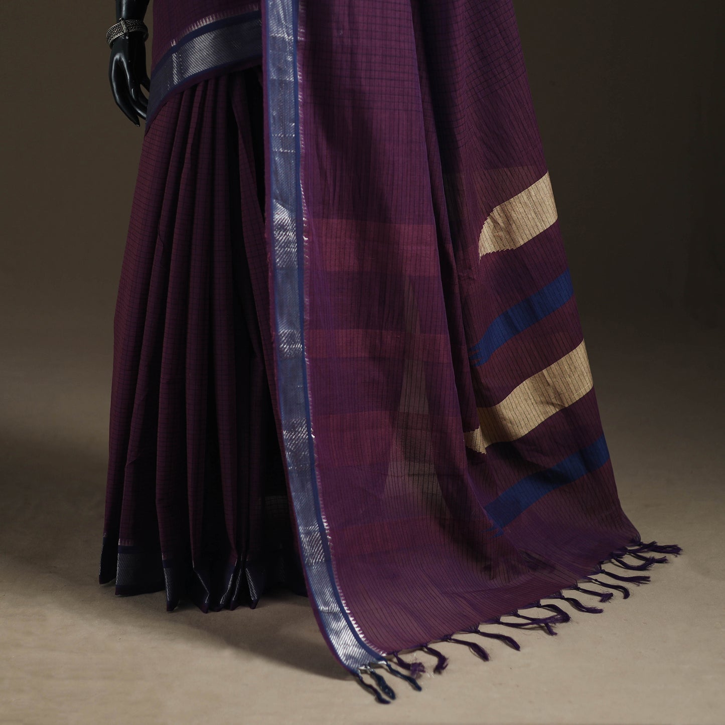 Narayanpet Checks Pure Handloom Cotton Saree 31