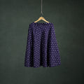 Blue - Pochampally Ikat Cotton Wrap Around Skirt 40