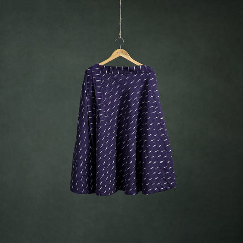 Blue - Pochampally Ikat Cotton Wrap Around Skirt 40