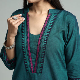 Persian Green - Dharwad Cotton Straight Kurta