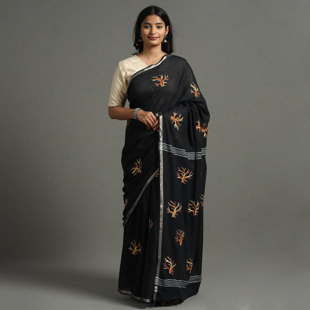 Kantha embroidery Saree