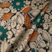 Beige - Printed Cotton Kalamkari Fabric 07