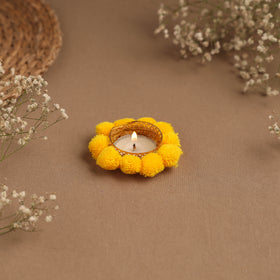 Handmade pom tealight candle holder 23 - handcrafted