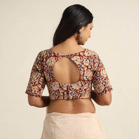 Buy Pedana Kalamkari Block Printed Cotton Stitched Blouse Online at iTokri.com