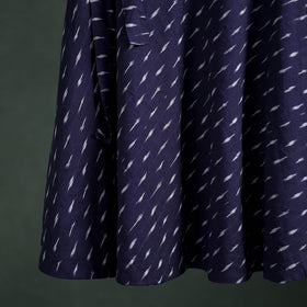 Blue - Pochampally Ikat Cotton Wrap Around Skirt 40