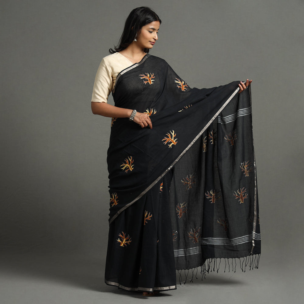 Kantha embroidery Saree