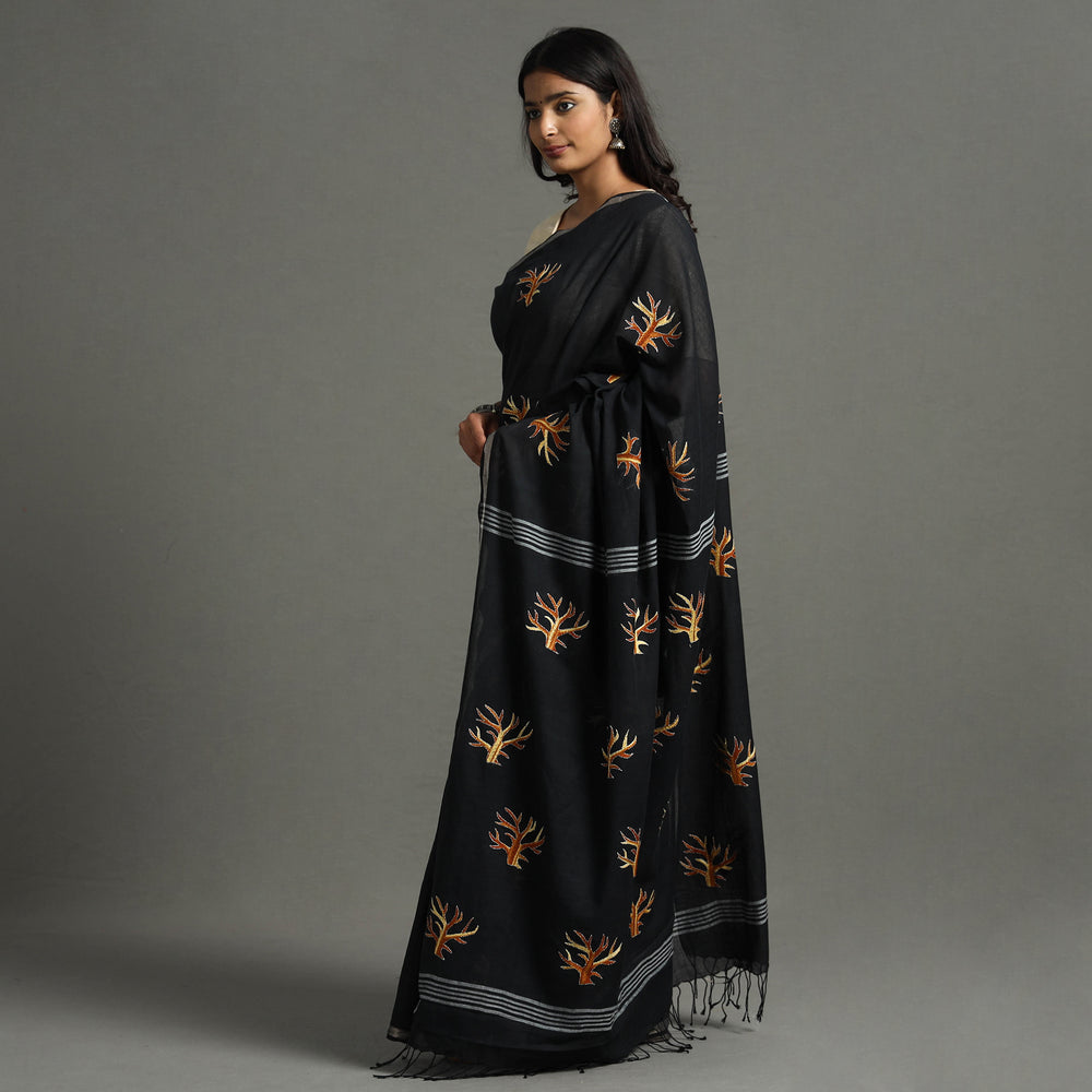 Kantha embroidery Saree