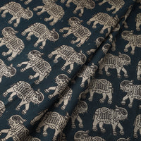 Green - Printed Cotton Kalamkari Fabric 06