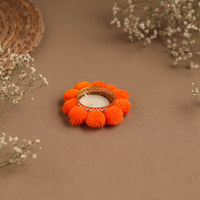 Handmade Pom Pom Tealight Candle Holder 24