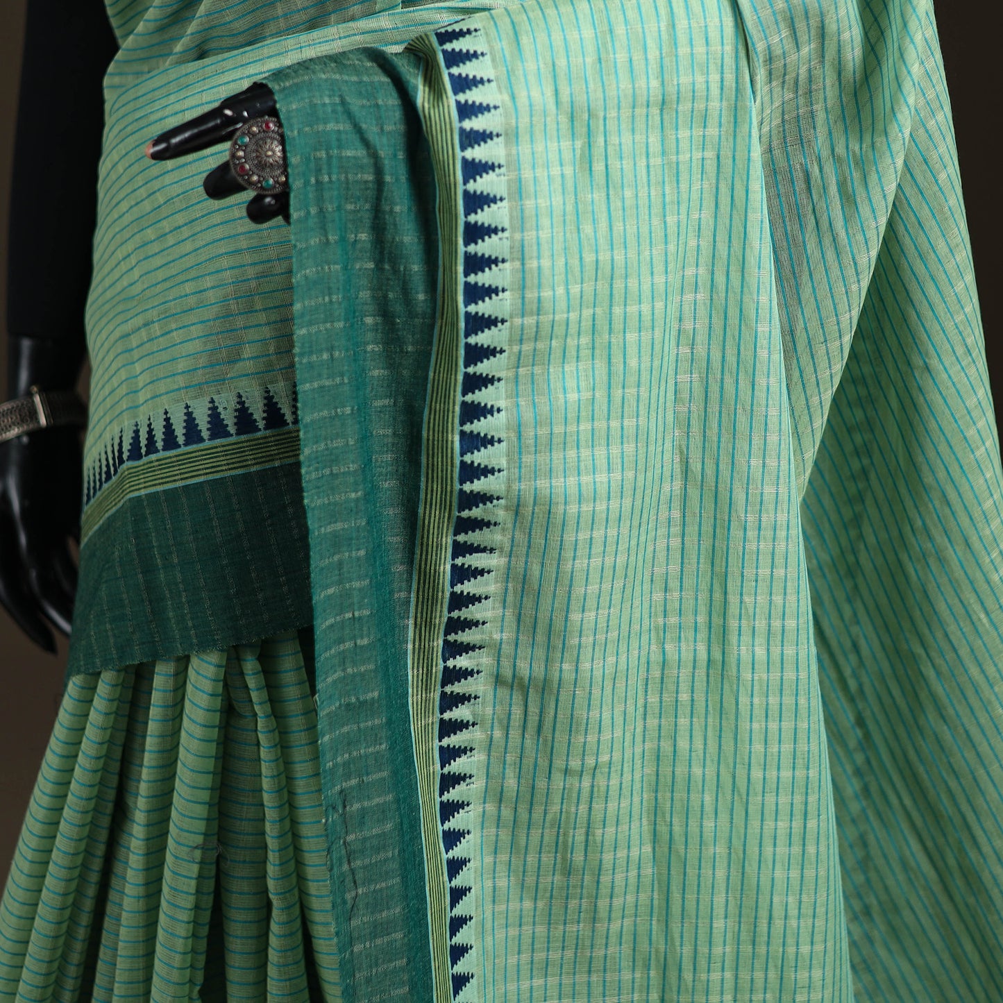 Narayanpet Checks Pure Handloom Cotton Saree 32