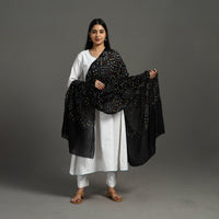 Black - Kutch Tie & Dye Cotton Bandhani Dupatta 13