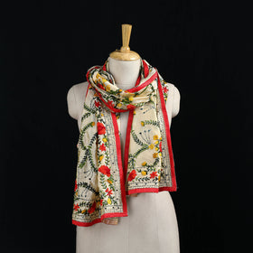 Ranihati Chanderi Silk Hand Embroidered Stole 93