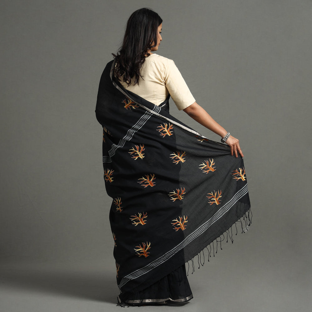 Kantha embroidery Saree