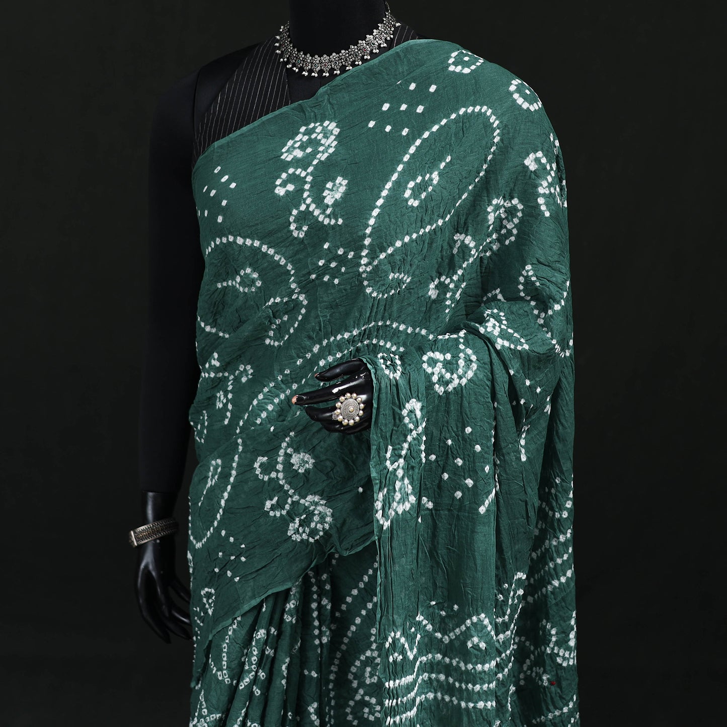 Kutch Bandhani Tie-Dye Cotton Saree 81
