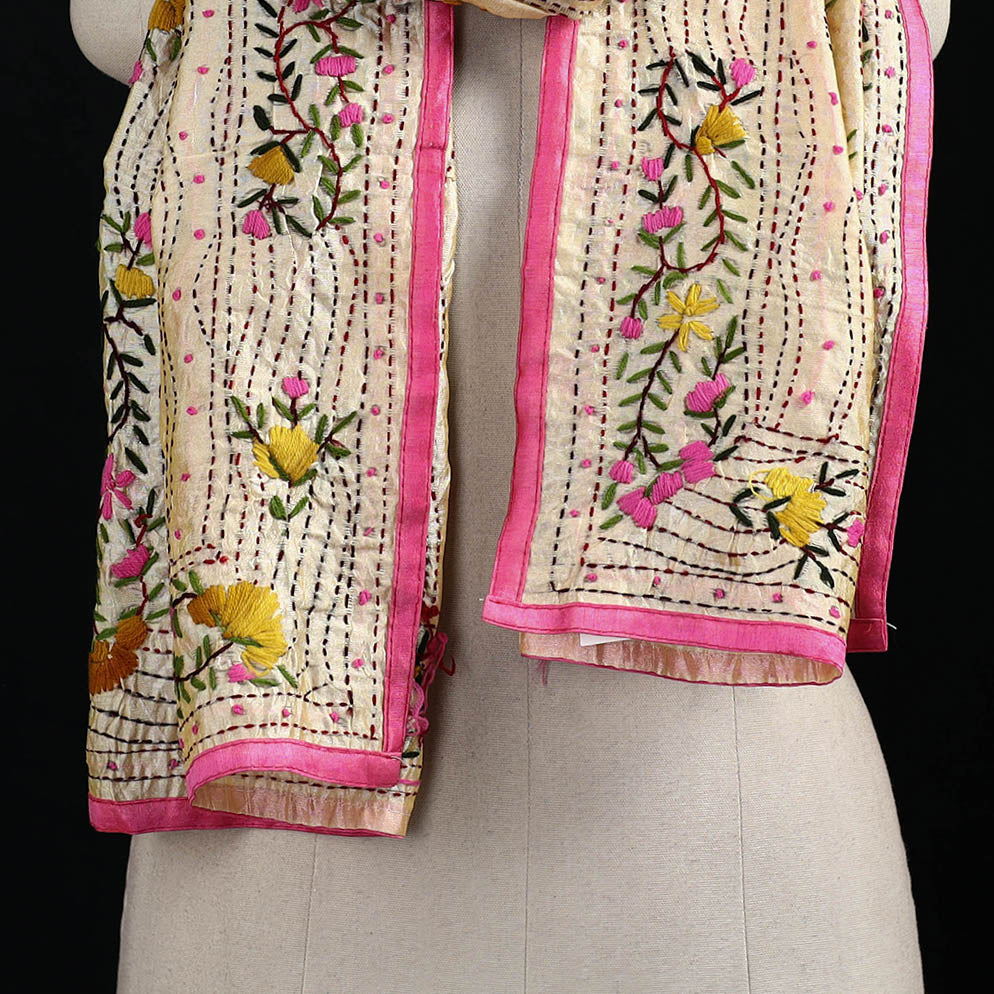 Ranihati Chanderi Silk Hand Embroidered Stole 94