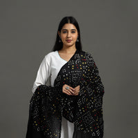 Black - Kutch Tie & Dye Cotton Bandhani Dupatta 13