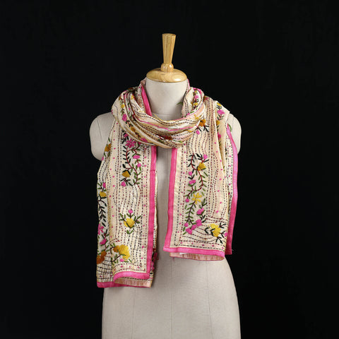 Ranihati Chanderi Silk Hand Embroidered Stole 94
