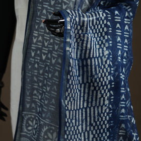 Pipad Hand Block Print Natural Dyed Kota Doria Cotton Dupatta 14