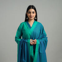 Green - Cotton Dharwad Kurta Set with Palazzo & Dupatta 24