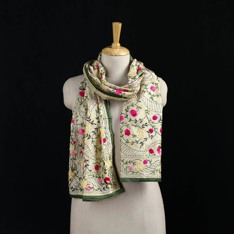 Ranihati Chanderi Silk Hand Embroidered Stole 95