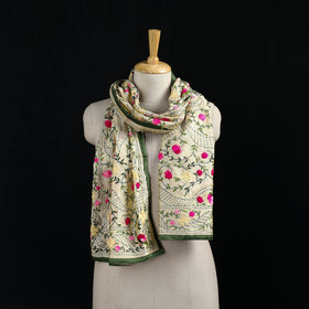 Ranihati Chanderi Silk Hand Embroidered Stole 95