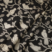 Black - Printed Cotton Kalamkari Fabric 04