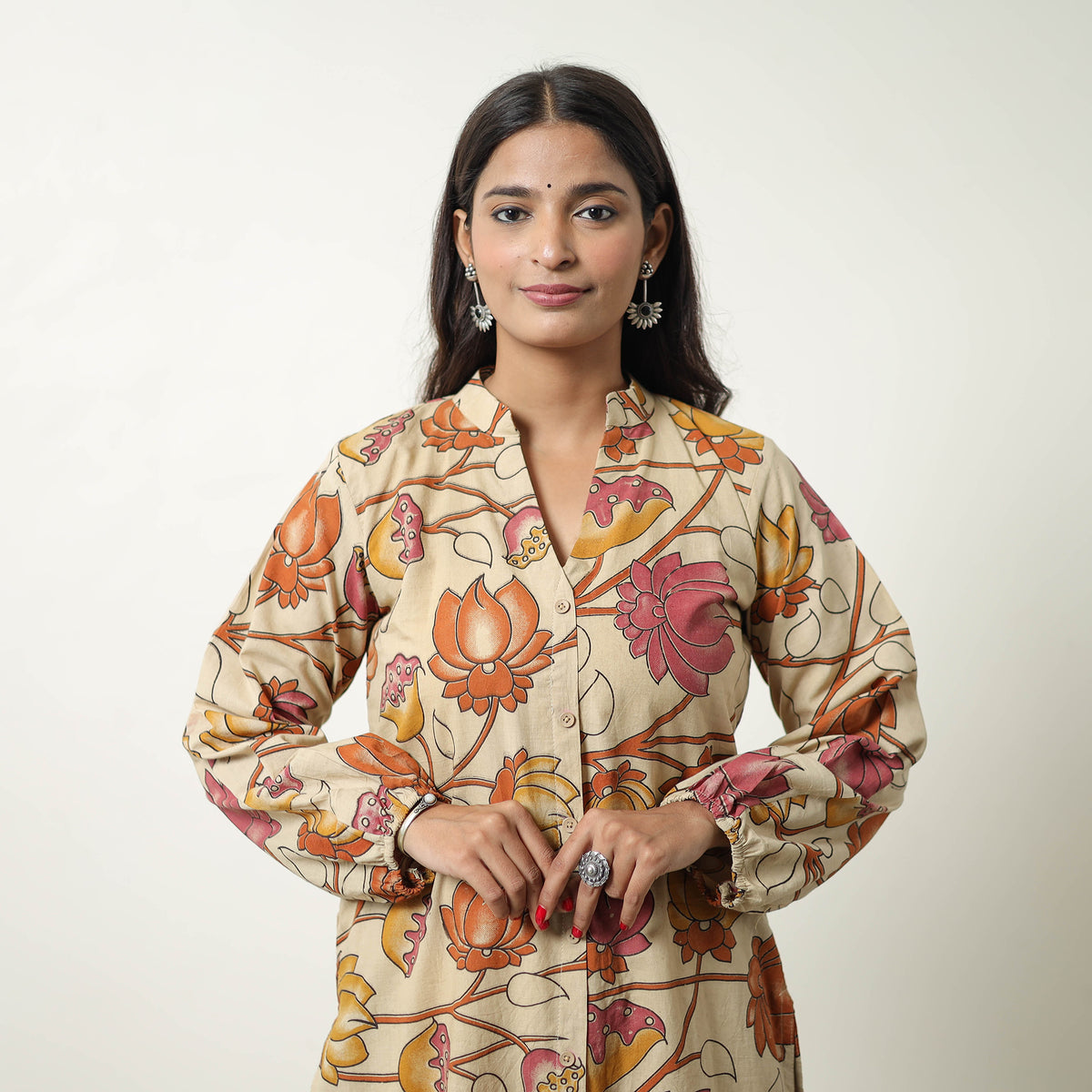 Straight Cotton Kalamkari Kurta 01