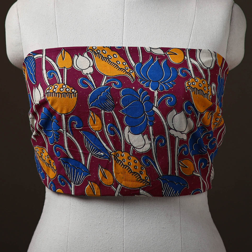 Kalamkari Print Cotton Unstitched Blouse Piece 09