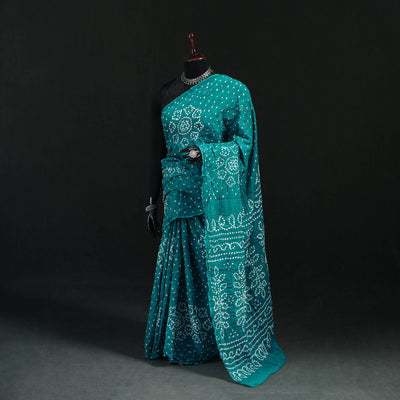 Kutch Bandhani Tie-Dye Cotton Saree 82