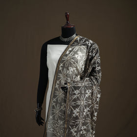 Pipad Hand Block Print Natural Dyed Kota Doria Cotton Dupatta 15