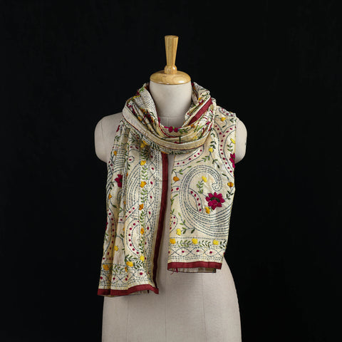 Ranihati Chanderi Silk Hand Embroidered Stole 97