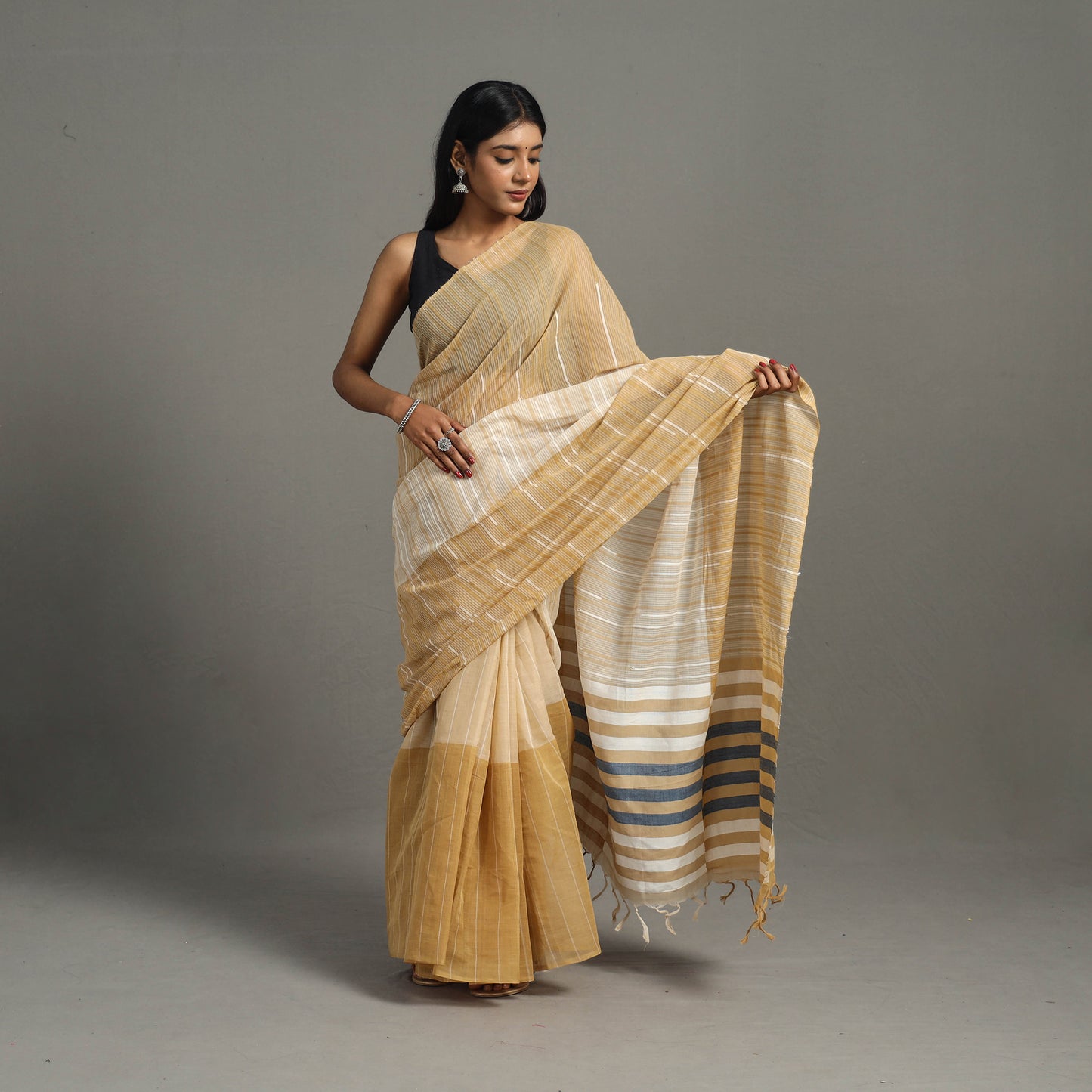 Stripes Cotton Handloom Saree 29