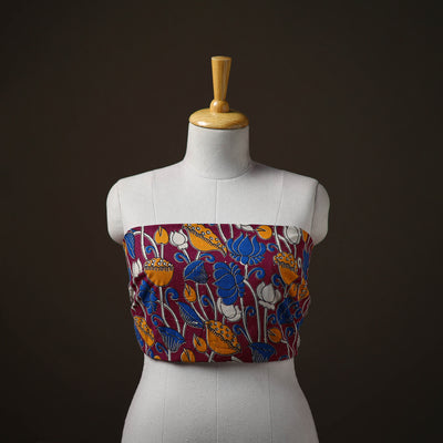 Kalamkari Print Cotton Unstitched Blouse Piece 09