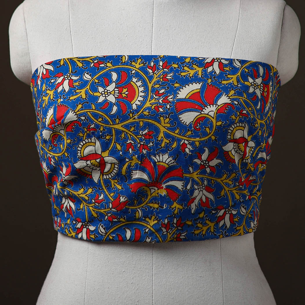 Kalamkari Print Cotton Unstitched Blouse Piece 10
