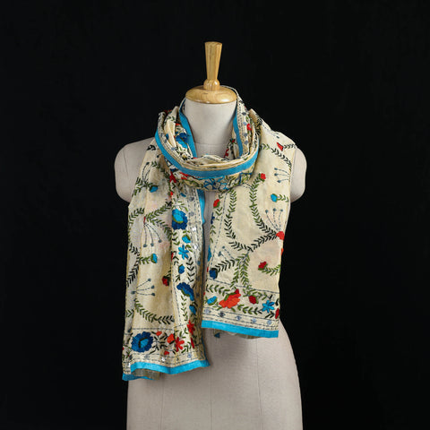 Ranihati Chanderi Silk Hand Embroidered Stole 98