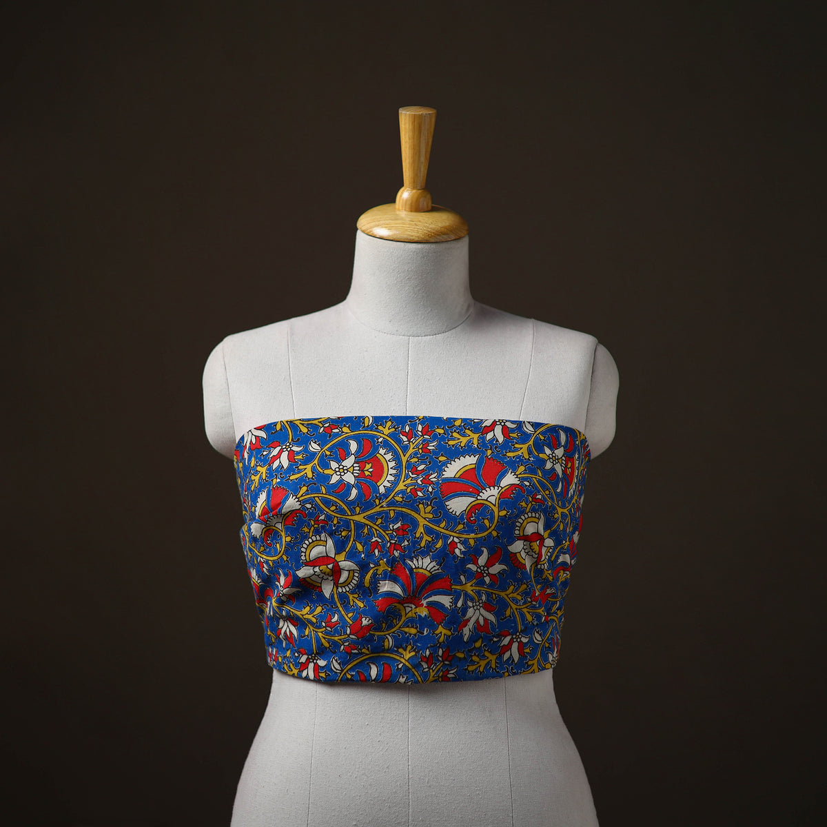 Kalamkari Print Cotton Unstitched Blouse Piece 10