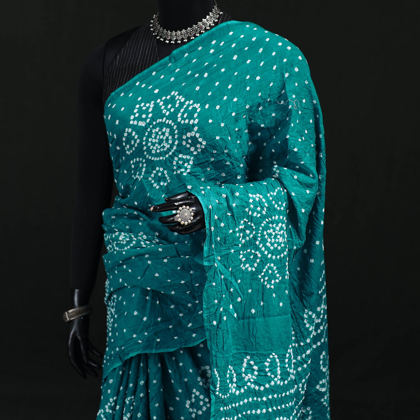 Kutch Bandhani Tie-Dye Cotton Saree 82