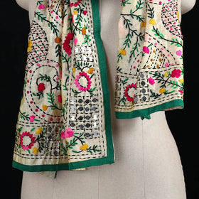 Ranihati Chanderi Silk Hand Embroidered Stole 99